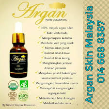 Argan oil atau minyak argan terbuat dari biji pohon argan (argania spinosa) yang mudah ditemukan di maroko. Arganskinmalaysia Page 2 Argan Skin Malaysia