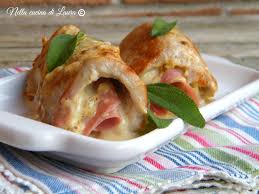 Avvolgete la fetta di mortadella intorno alla mozzarella e fermatela con uno stecchino. Involtini Di Maiale Con Senape E Mortadella Di Bologna