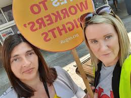 Georgina Griffith and Christine Spinks supporting our cleaners. You don't  have to go