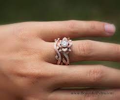 Blooming Work Of Art Flower Rose Lotus Diamond Engagement Etsy In 2021 Unique Diamond Engagement Rings Wedding Ring Sets Diamond Engagement Wedding Ring