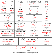 Gimson's phonemic system with a few. Deseret Alphabet Wikipedia