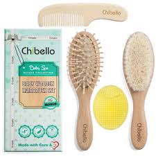 Young parents can rest easy once they know their newborn and toddler have cared with the healthiest and safest personal care products. Chibello 4 Piece Wooden Baby Hair Brush And Comb Set Natural Goat Bristles Brush For Cradle Cap Treatment Wood Bristle Brush For Newborns And Toddlers Perfect For Baby Shower And Registry