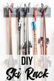 Cheap And Easy Diy Ski Rack Ski Rack Ski Rack Diy Diy Ski Rack