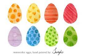 Weitere ideen zu ostern, osterideen, osternest basteln. Easter Eggs Watercolor Clipart Osternest Basteln Ostereier Dekorieren