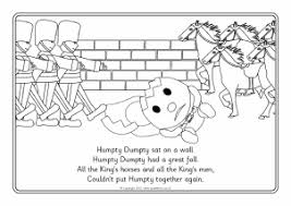 After teaching them the rhyme, draw a large egg on the back of the coloring page and have the children write down the nursery poem as you dictate. Nursery Rhyme Colouring Sheets Coloring Pages Sparklebox