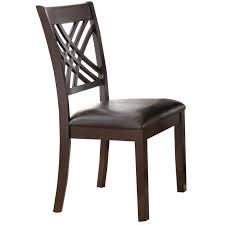 Mattos Upholstered Cross Back Side Chair In Espresso Cherry Chair Solid Wood Dining Chairs Side Chairs