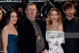 Jessica Brown Findlay Director Mike Newell Lily James And Michiel Huisman Attend The Guernsey Literary And Potato Peel Pie Society W Dear Juliet Lily