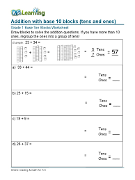 Tens and ones live worksheet grade/level: 1st Grade Base Ten Blocks Addition Tens Ones 5