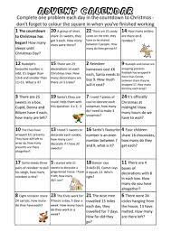 Count down the days to ch. Maths Advent Calendar Christmas Countdown Teaching Resources