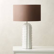 Shop Alli Table Lamp Modern White Table Lamp Brings A Bit Of Edge Thanks To Studded Texture Along The Base We N Modern Table Lamp Table Lamp White Table Lamp
