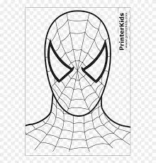 If your kid can't get enough of spiderman, get him to color these spiderman coloring sheets and help him to know a little more about his super hero by researching on the internet. Printable Spiderman Mask Spiderman Coloring Page Ba Spiderman Easy Coloring Pages Clipart 154815 Pikpng