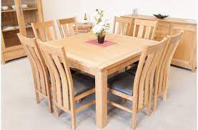 $882.16 (4 new offers) white dining room set with bench. Minsk Large Square Oak Dining Table 130cm X 130cm Square Dining Room Table Dining Table Metal Dining Room