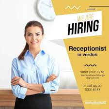 Are You The One We Are Hiring A Receptionist In Verdun Ranyelalam Salonranyelalam Hairstyles Lebanon Recruitment Poster Design Hiring Poster Job Ads