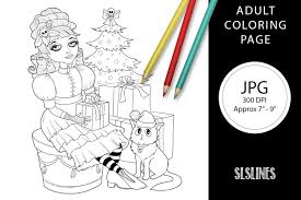 This scene will be made even more stunning with your artistic skills. A Gothic Christmas Scene Adult Coloring Page 1023404 Printables Design Bundles