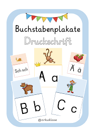 Buchstabenplakate Zum Aushang Druckschrift Unterrichtsmaterial Im Fach Deutsch In 2020 Druckschrift Buchstaben Plakat