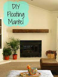 Diy Floating Mantel Frazzled Joy Diy Fireplace Mantel Diy Fireplace Mantle Floating Mantel