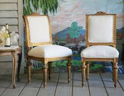 Neo Classical Style Vintage Scroll Back Side Chairs Glamorous Decor Chair Italian Furniture