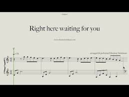 Right Here Waiting For You Youtube Right Here Waiting Piano Youtube Piano Music