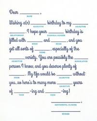 Birthday Activities For Adults Mad Lib Birthday Birthday Games For Adults Birthday Games Grandma Birthday Card