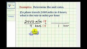 Enter a numeric digit in the first input box i.e. Example 1 Determine Unit Rate Mph Youtube