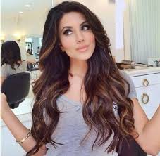 Dark Brown With Caramel Blonde Peekaboo Highlights Cool Hair Color Hair Colored Hair Tips