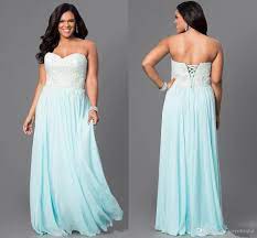 Light Sky Blue Prom Evening Dresses Plus Size Cheap Sweetheart Empire Applique Lace Sequined Chiffon Long Pageant Formal Party Dress Gowns From Yoyobridal 98 Evening Dresses Plus Size Evening Dresses Prom