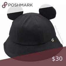Black Mickey Mouse Ear Bucket Hat Mickey Mouse Ears Trendy Hat Mickey Mouse Hat