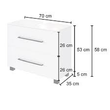 Waschbeckenunterschrank weiß schublade online shoppen hochglänzende front matter korpus klappe stehend oder hängend jetzt bestellen! Badmobel Set 5 Teilig Inkl 70 Cm Waschbeckenunterschrank In Weiss Manl