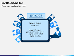 This gain is charged to tax in the year in which the transfer of the capital asset takes place. Capital Gains Tax Powerpoint Template Ppt Slides Sketchbubble