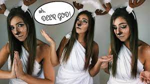 Oh Deer God Cheap Easy Diy Halloween Costume The Gabbie Show Youtube Punny As He Diy Halloween Costume Diy Halloween Costumes Easy Halloween Costumes