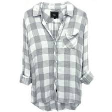 Black And White Gingham Shirt Womens Rails Hunter Shirt In White Grey Check 1 770 Zar Liked On Polyvore Featuring Tops Shirts Gray Long White Shirt Rails Hunter Shirt Checkered Flannel Shirt