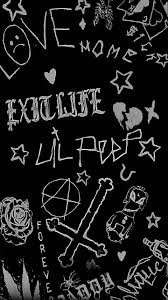 Black and white bird illustration, lil peep, crybaby, gothboiclique. Wallpaper Lil Peep And Background Image 7735961 On Favim Com