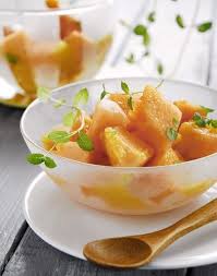 Salade De Fruits D Ete A La Menthe Et Au Citron Recette Salade De Fruits Recette Salade De Fruits Salade De Fruits Ete