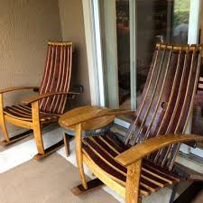 Wine Barrel Rocking Chair In 2020 Wine Barrel Chairs Rocking Chair Wine Barrel Furniture