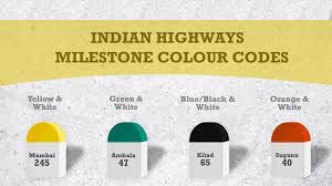 why do indian roads have coloured milestones education