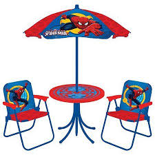 Spiderman table and chair set. Marvel Ultimate Spider Man 4 Piece Patio Table And Chairs Set Red Spiderman Marvel Ultimate Spider Man Table And Chair Sets