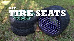 You just clean up (or paint) that old tire, add a round board for the top and then add some legs. How To Make Stylish Seating With Old Tires Cottage Life Diy Youtube