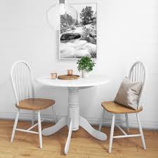 Choose from either taupe or grey. Small Round Dining Table In White With 2 Chairs Rhode Island Furniture123