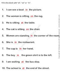 Preposition Worksheets For Middle School Worksheet Fun And