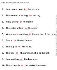 preposition worksheets for middle school worksheet fun and