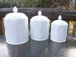 Is there such a thing as milk glass? Milk Glass Hq Price Guide Glass Canister Set Milk Glass Hobnail Milk Glass