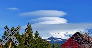 Lenticulars over Mt. Shasta as seen ...