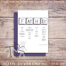 Printable Father S Day Card Greetings Card Periodic Etsy In 2020 Funny Birthday Cards Dad Cards Birthday Cards