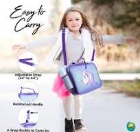 Kazulo Violette Einhorn-Lunchtasche für Mädchen, isolierte Lunchbox für  Kinder, mit Flaschenhalter und Schultergurt, Einhorn-Lunchbox für Mädchen,  ...