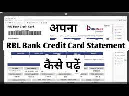 My rbl credit card statement. How To Read Your Rbl Bank Credit Card Statement à¤…à¤ªà¤¨ à¤• à¤° à¤¡ à¤Ÿ à¤• à¤° à¤¡ à¤µ à¤µà¤°à¤£ à¤• à¤¸ à¤ªà¤¢ Youtube