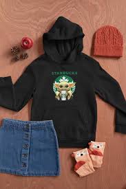 Baby Yoda Starbucks Hoodie Gift For Her Or Him Note Can Be Ordered Without The Starbucks Letters Just Add A Note On You Hoodies Print Clothes Gifts For Her