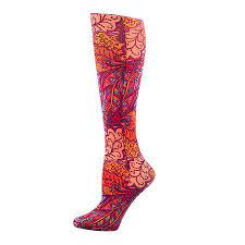 Celeste Stein 8 15mmhg Bright Vintage Floral Therapeutic Compression Socks Vintage Floral Vintage Floral