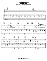 Many of the sheets contain photos exclusive to that particular release, further enhancing their. Yesterday Sheet Music Beatles Sheetmusic Free Com