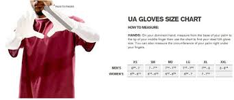 Under Armour Football Gloves Size Chart