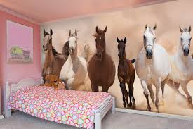 Herd Of Horses Panoramic Wall Mural Wallsauce Uk Horse Decor Bedroom Horse Bedroom Horse Room Decor